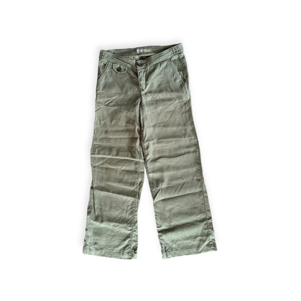 Level 99 green casual pants Sz 25 small straight leg